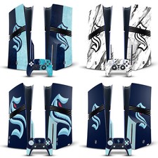 NHL SEATTLE KRAKEN VINYL STICKER SKIN DECAL FOR SONY PS5 PRO DISC EDITION BUNDLE
