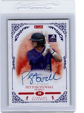 2022 Onyx Vintage AUTO Blue Ink PEYTON STOVALL Arkansas RAZORBACKS Haughton LA g
