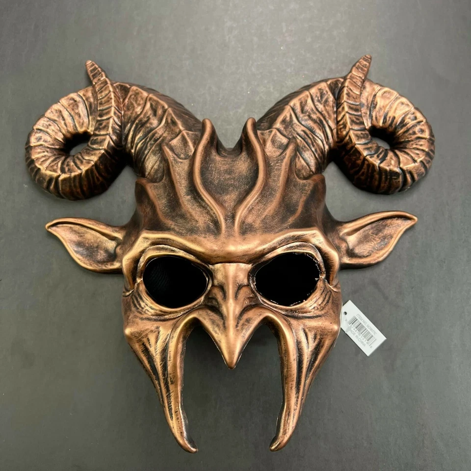 Demon Ram God Ancient Greek Beast Satan Spirit Men Masquerade mask- Rose Gold - Image 2 of 4