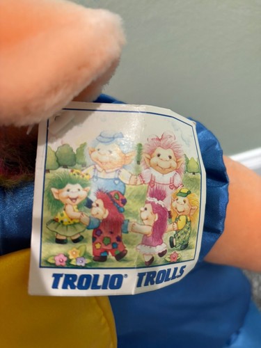 Jumbo Trolio Trolls 20" Large Plush Toy Doll Princess 1992 NEW OLD STOCK - Picture 7 of 7
