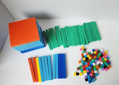 Base Ten Counting Blocks Lot for Learning Math Place Value and Decimals