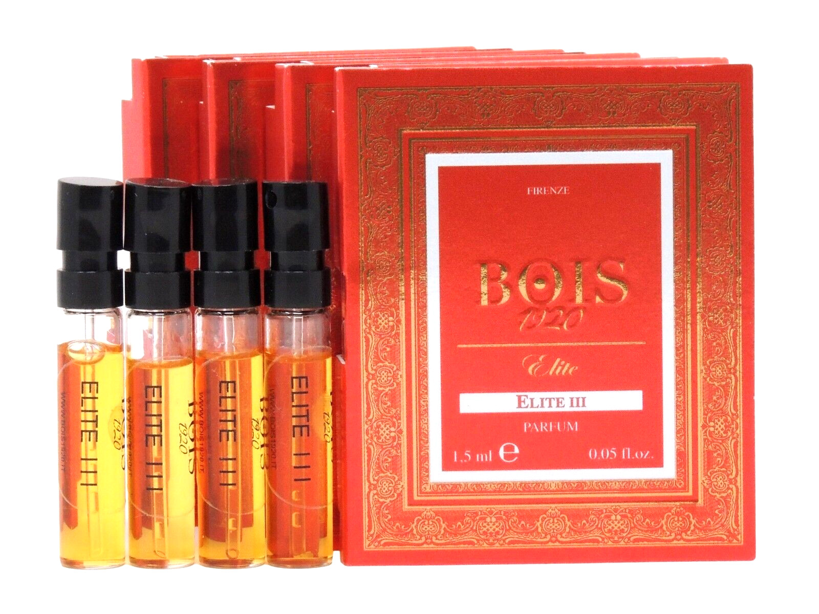 BOIS 1920 ELITE III PARFUM 1.5ml .05fl oz x 4 PERFUME SPRAY SAMPLES