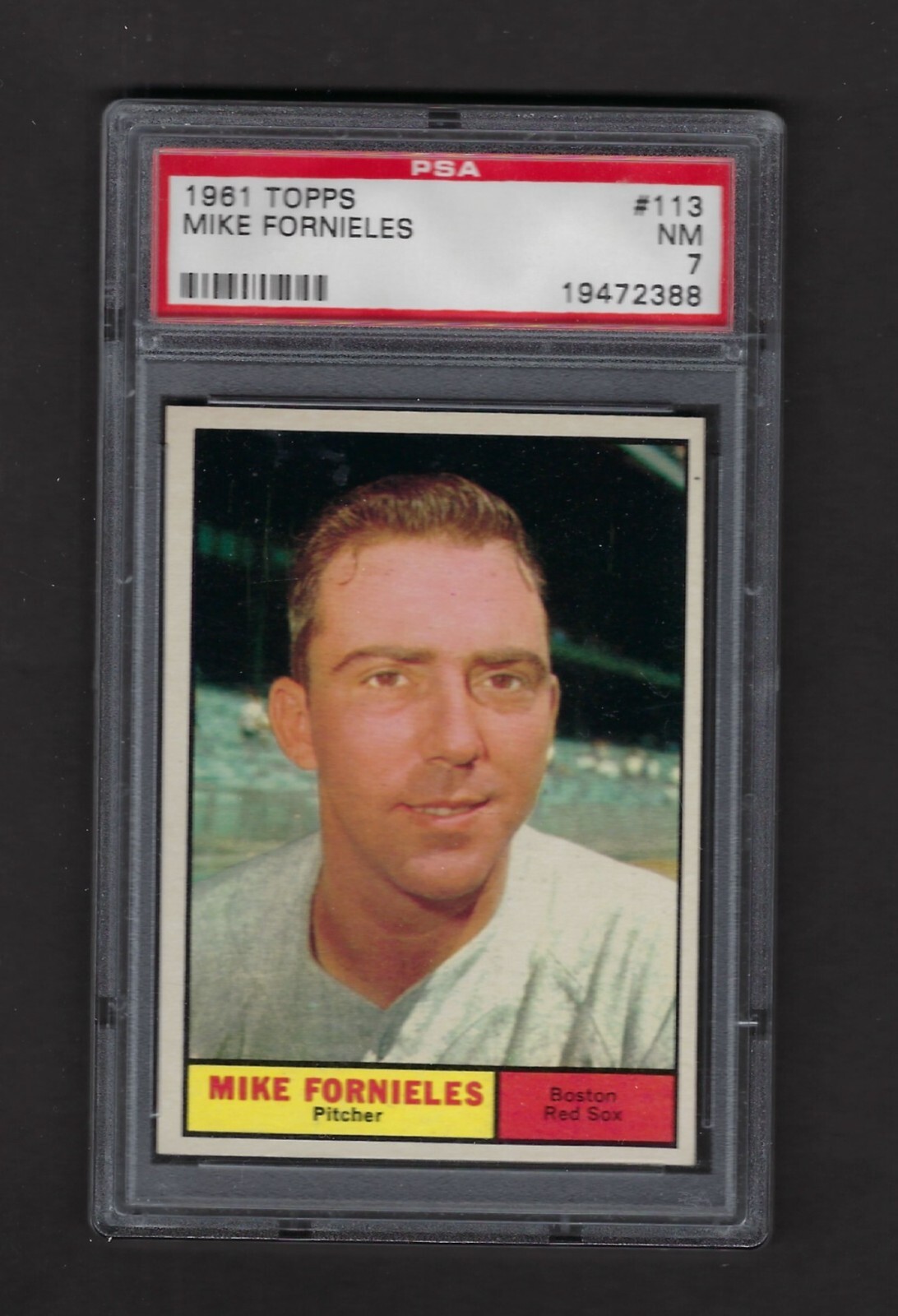 1961 Topps baseball Red Sox Mike Fornieles #113 PSA 7 NM