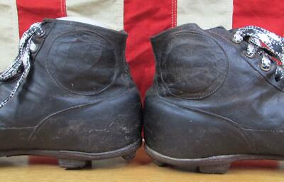 Crampons De Football Vintage Années 1920 – Bottes En Cuir Véritable Montantes