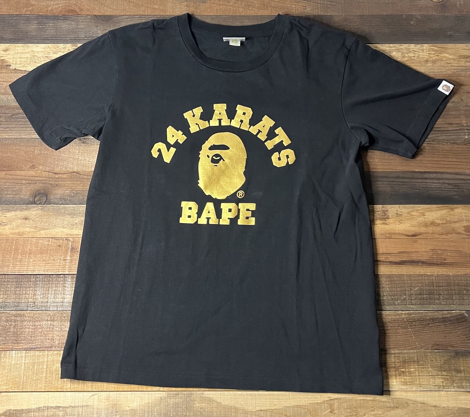 Bape 24karats Black Shirt Mens XL Hype Streetwear Fashion