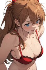 Asuka Neon Genesis Evangelion Waifu Weatherproof Anime Sticker 6" Car Decal