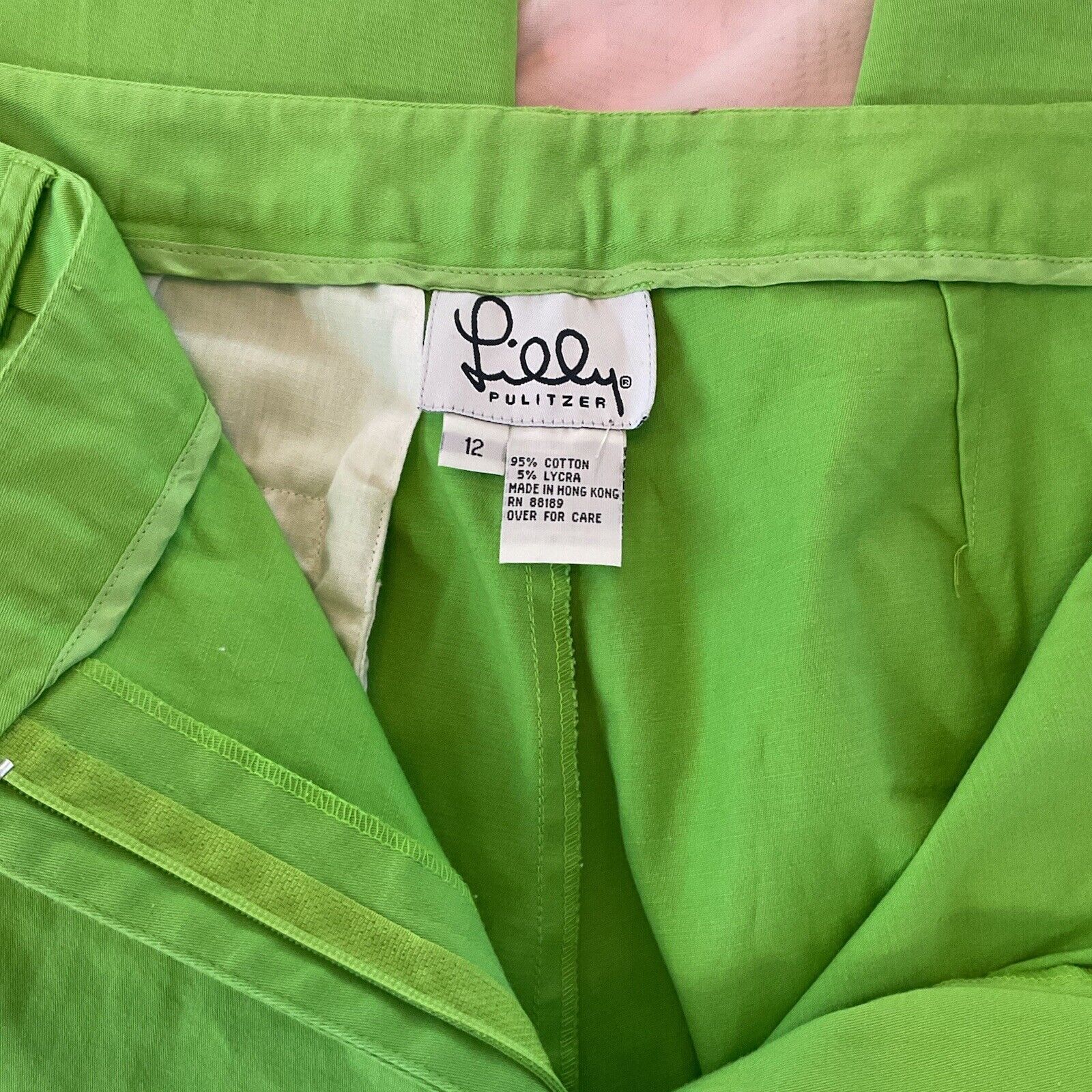 Ladies Lilly Pulitzer Cotton Pants, Size 12 Lime … - image 8