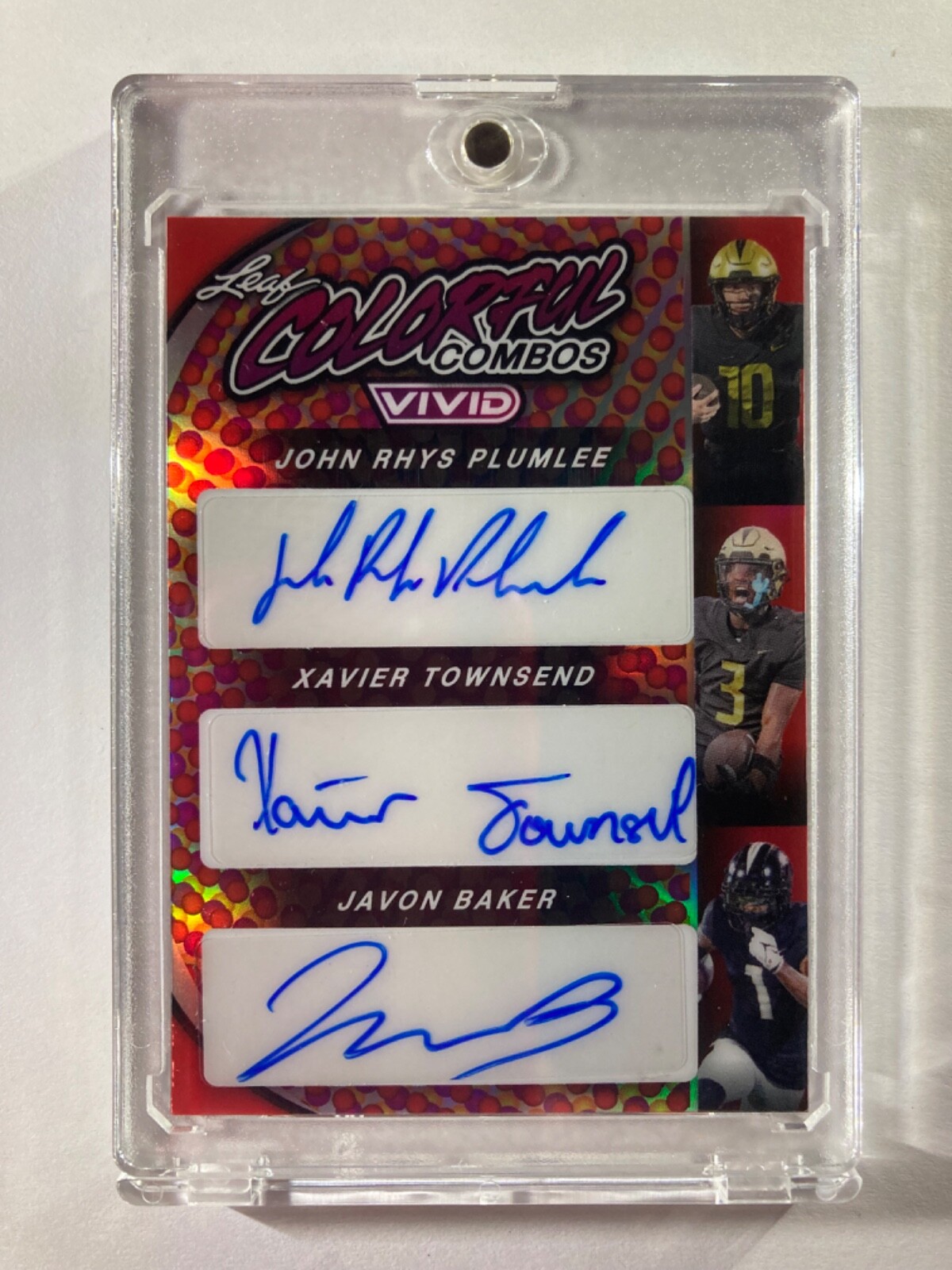 2024 Leaf Vivid John Rhys Plumlee/Xavier Townsend/Javon Baker Red 1/8 Auto RC