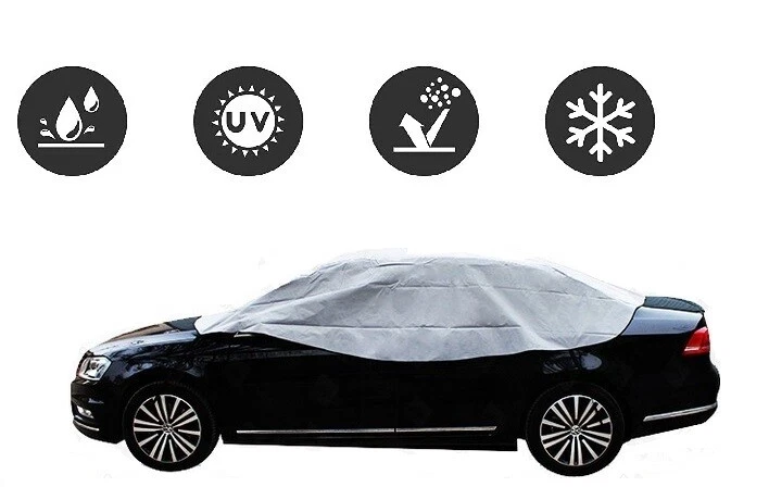 Car protective cover autoplane half garage UV protection for Fiat Linea - Image 2 of 4