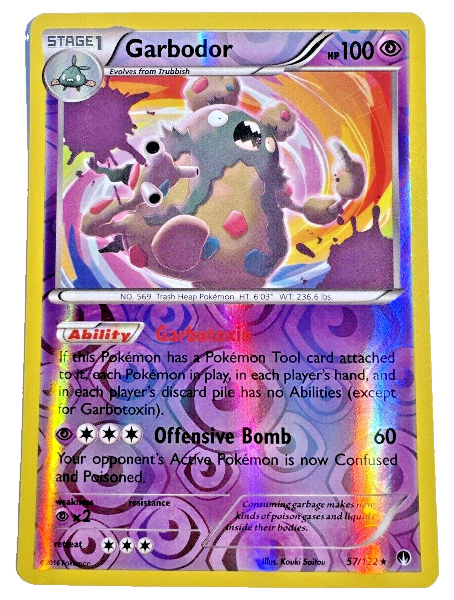 Garbodor 57/122 - Reverse Holo XY Breakpoint - NM - POKEMON TCG - US SELLER