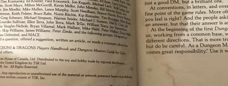 1989 Advanced Dungeons and Dragons DUNGEON MASTER'S GUIDE 2nd Edition ...