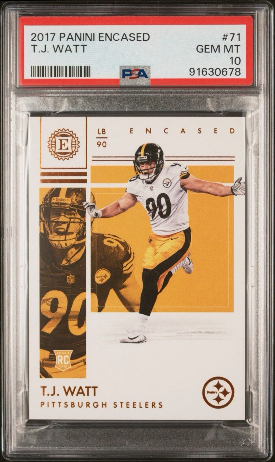 TJ Watt Panini Encased #71 Base