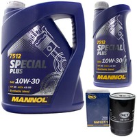 MotoröL Set Mannol 10W-30 Special Plus 6 Liter + ÖLfilter FüR Mercedes 190 E 2.6