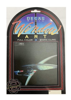 Vintage 1993 Star Trek The Next Generation USS Enterprise Aufkleber Magic Window Art