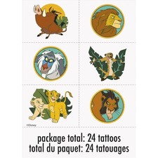 Unique Disney Lion King Party Tattoos, 24 Ct.
