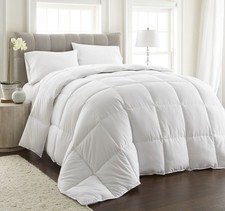 White Queen Comforter Duvet Insert - All Season, Heavyweight Quilted for Wint...