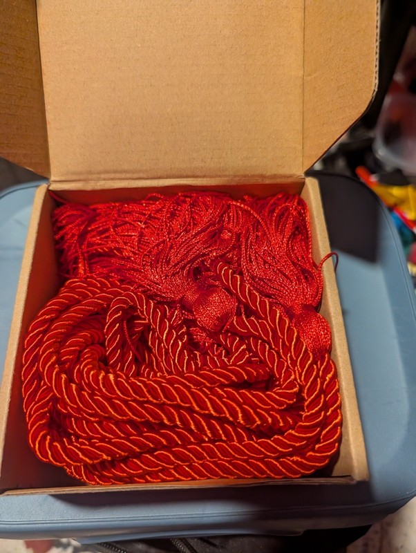 6 Pieces Graduation Honor Cords Red 67 Inch Braided Tassel Rope Gown Decor New