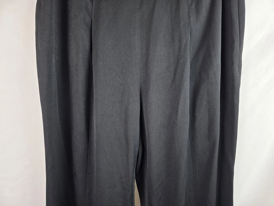 Женские винтажные брюки Mondi размер 46 черные расклешенные спереди с разрезом 32 x 31 - Изображение 4 из 4