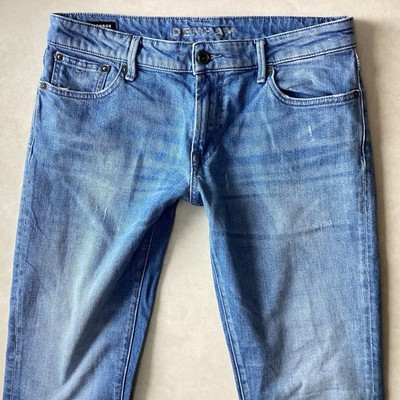 Denham Monroe Girlfriend Tapered blaue Damenjeans Größe 10 W28 L32 (500H)