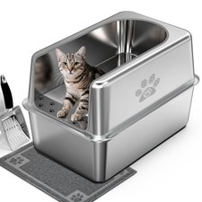 Leak Proof Litter Box XL Stainless Steel Cat Toilet