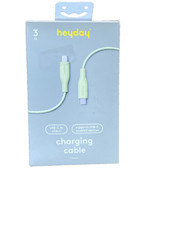 Heyday 3ft USB-C To USB-C Charging Cable Matcha Green DC 20V/3A Output