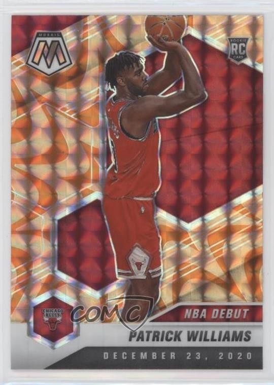 2020-21 Panini Mosaic NBA Debut Reactive Orange Prizm Patrick Williams #267 0us1