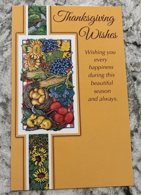 Thanksgiving Wishes Family Friends Cousin 5 x7.75'' Stockwell Greeting Card