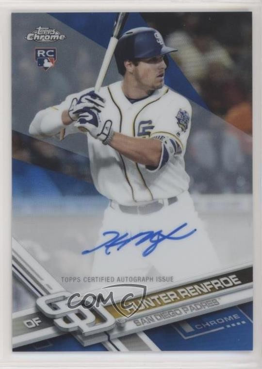 2017 Topps Chrome Rookie Blue Refractor /150 Hunter Renfroe #RA-HR Auto RC 06z2
