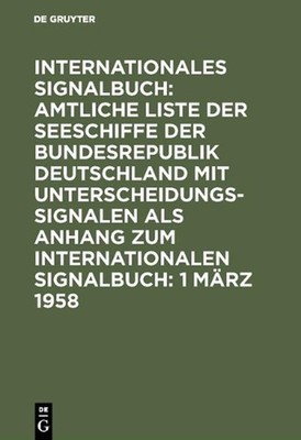 1 Mrz 1958 by Reichsamt Des Innern (German) Hardcover Book