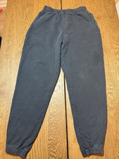Gymshark Joggers Sweatpants Black Charcoal Washed Cuffed XS Back Logo