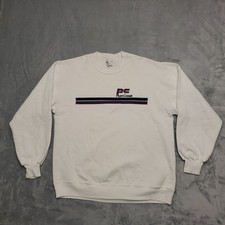 Vintage Plum Creek Sweatshirt Mens XL White Crewneck Pullover Fleece Made in USA