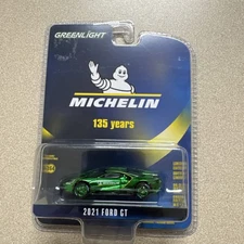 2021 Ford GT - Michelin Diecast 1:64 Scale Model - Greenlight 28160F Chase Car!!