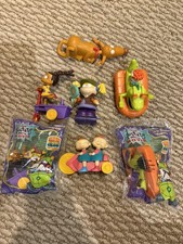 Rugrats Vintage Toys Burger King 7 Kids Meal Toy Lot Fast Food 1998 RARE