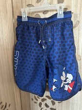 Sonic The Hedgehog blue Swim Trunks Swimwear Size 6/7