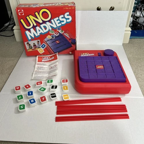 Mattel Uno Madness 1995 Vintage Game 100% Complete Tested Works CIB