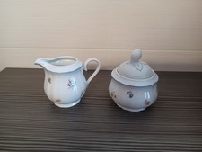 Burg Lindau Porzellan Zuckerdose und Milchkännchen unbenutzt