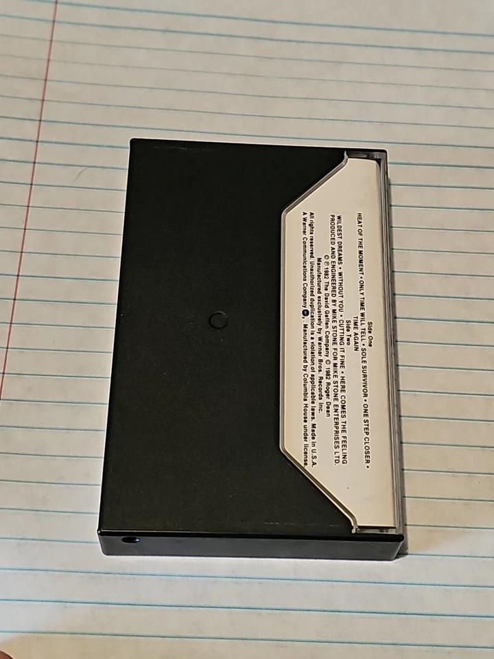 Asia Self Title Cassette Tape Geffen Records Vintage 1982 Foto 3 de 3