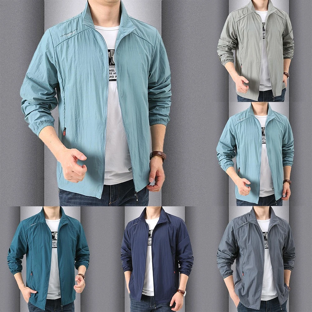 Quick Dry Fishing Coat for Men with Sun Protection and Windbreaker Features