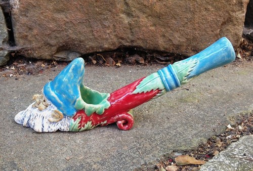 Garden Gnome Pipe - Handmade Studio Pottery - Picture 9 of 9