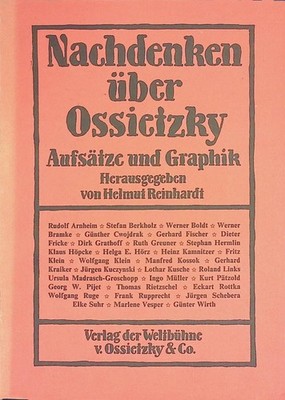 Nachdenken über Ossietzky. Aufsätze u. Graphik. Reinhardt, Helmut: