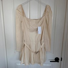 Reformation Cream ivory mini dress - New RRP $455 - Size 6 AU