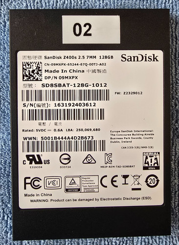SanDisk Z400s SD8SBAT‑128G‑1012 128GB SSD 2,5" SATA III 7mm – zuverlässig