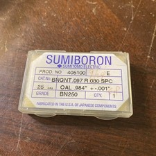 Single SUMITOMO CBN Insert BNGNT .097R .030SPC BN250 B48 