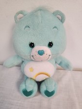 Play Along Care Bears 2002 Wish Bear 10" Plush Vintage Shooting Star Mint Green