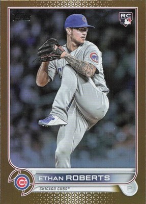 2022 Topps Update - Gold Foil Ethan Roberts #US256 - NM Card Chicago Cubs