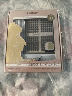 DIY Eyelash Extension Cluster Lashes Kit 144PCS 5 PCS Tools Applicator Tool
