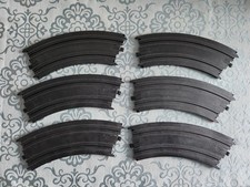 Tyco HO Slot Car Track 12 " R 1/8 Circle B5844 Good Condition, 6 Pieces Total