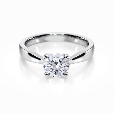 CVD-Vorschlag runder Diamantring im Labor gezüchtet 1 kt IGI 14 kt Weißgold E...