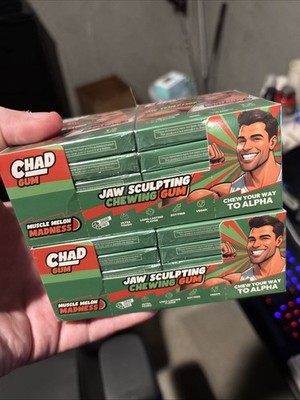 Chad Gum. Jaw Sculpting Chewing Gum - 20 Packs 240 Pieces Total NEW