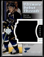 2007-08 Ultimate Collection Debut Threads Jerseys David Perron 042/200 #DT-DP